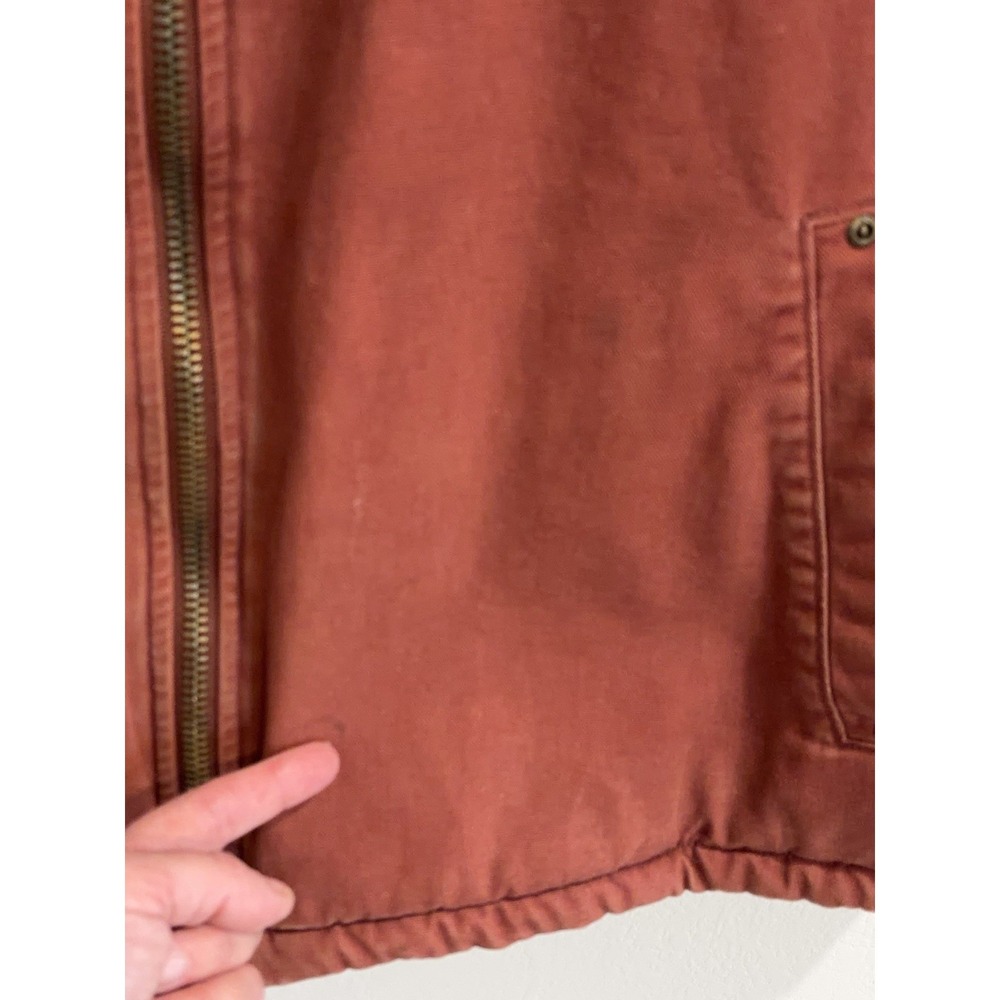 Woolrich Vest Sherpa lined Canvas Rancher USA Mens L Shooter‎ Workwear - Picture 4 of 13